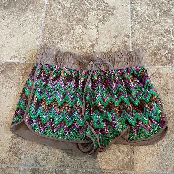 Haute hippie sequin shorts